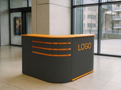Corner Checkout Reception Desk, 120x100x120cm