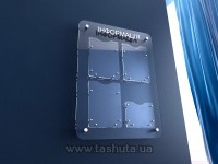 Acrylic Information Board with 4 Pockets 550x760mm