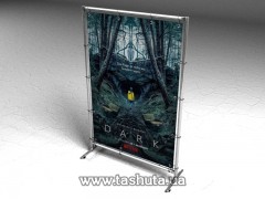Potykacz chromowany typu T, bannerowy, 800x1200 mm