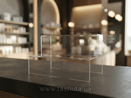 Горка под товар на 2 ступени, H=150мм, L=250мм