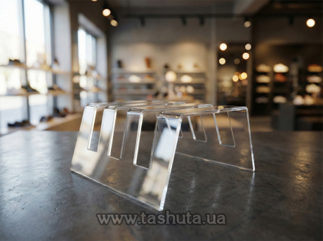 Прозрачная подставка для трех тарелок 120х120х58 мм