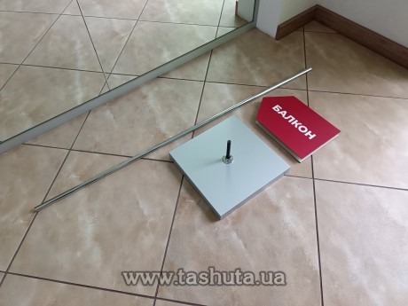 Stojak informacyjny-wskaźnik formatu A3, H=1150 mm, chrom