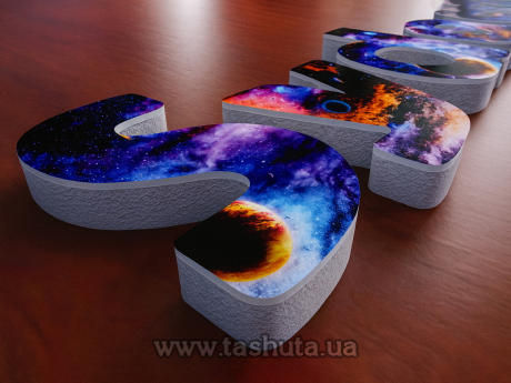 Буквы из пенопласта + ПВХ с печатью, H=200мм