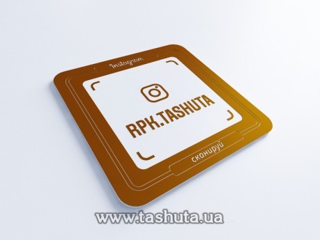 Tabliczka - wizytówka na Instagram z plastiku 200x200mm