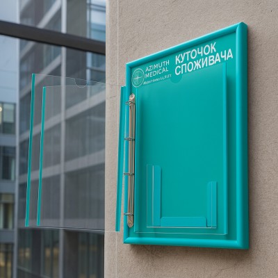 Стенд с перекидными файлами, стенд-книжка 300х420 мм