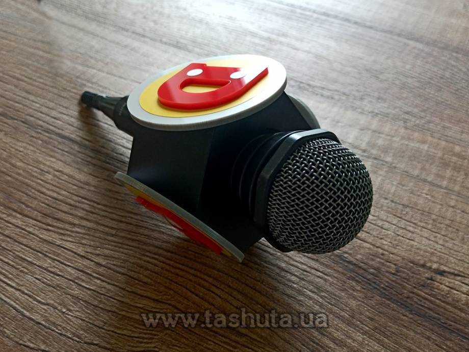 Hexagonal Microphone Flag with 3D Logo