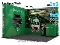 Narożny stojak Pop-Up 3x5(2,3x4,4m) + 3x5 (2,3x4,4m)