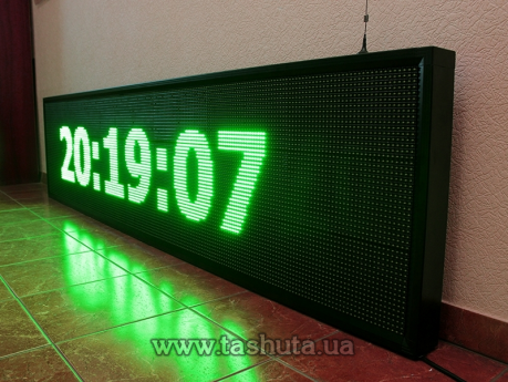Информационное табло Бегущая строка 1920х480мм (зеленый цвет)