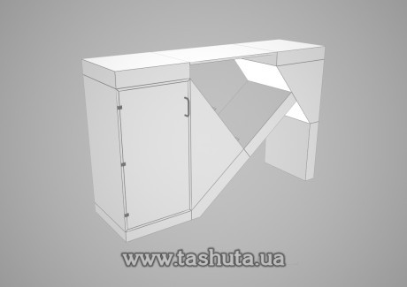 Stół informacyjny z logo, 120x770x50cm