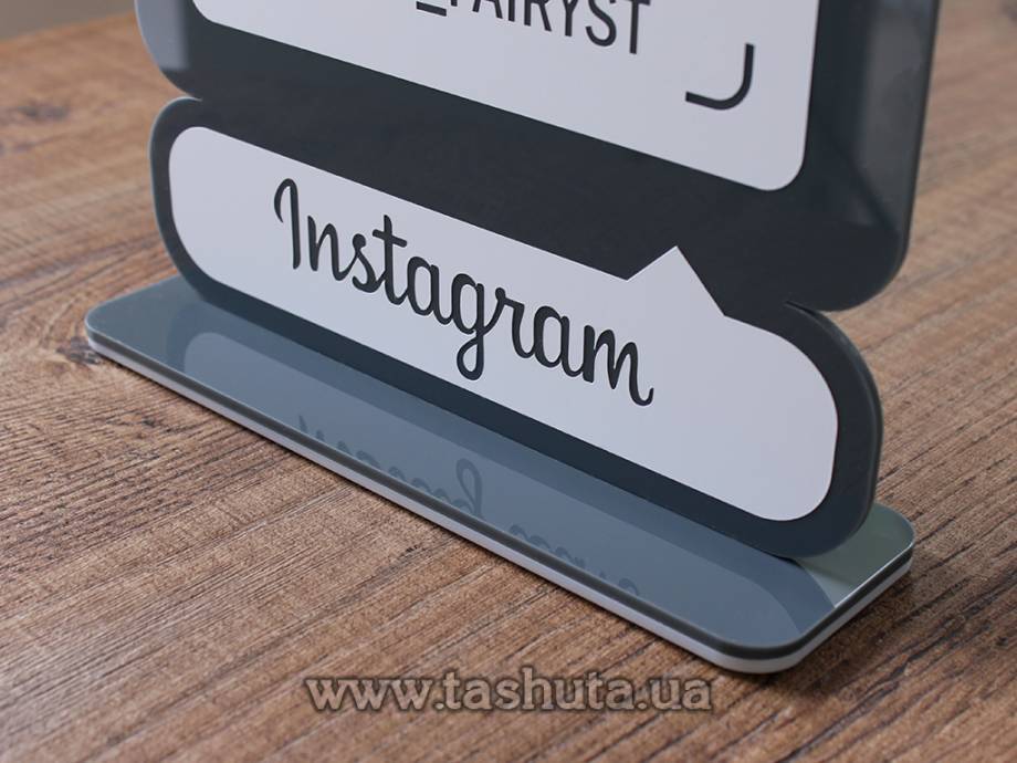 Acrylic Instagram Business Card with QR Code 200x250mm