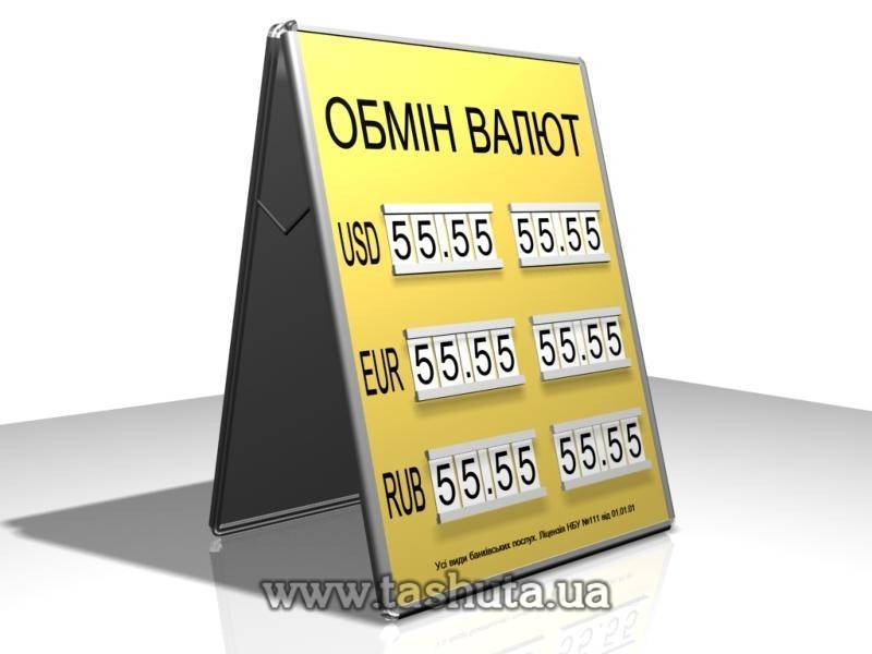 Aluminium "TENT" Currency Exchange A-Board, 600x900mm