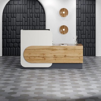 "Scandi" Office Reception Desk, 180x120x62cm