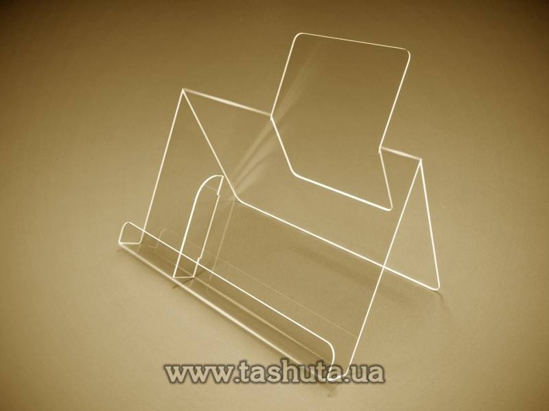 Acrylic Brochure Holder with 2 Compartments A4 (105x148) + DL (99x210)