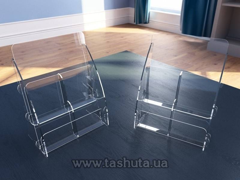 Universal Tabletop Brochure Holder DL (99x210) x 4 Compartments
