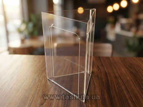 Акриловая настольная подставка треугольник Евро (99х210)