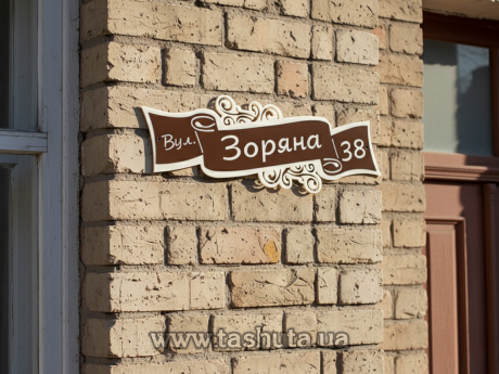 Табличка на дом из акрила 600х230 мм