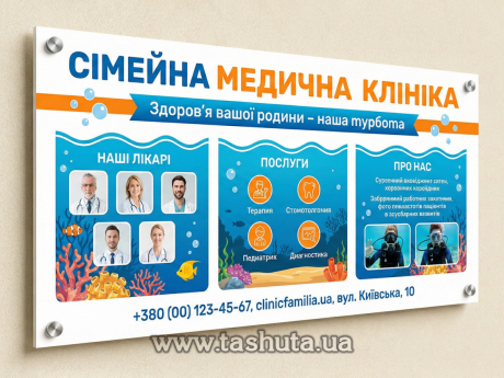 Пластиковий інформаційний стенд, ПВХ 2 мм 