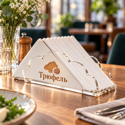 Держатель для салфеток с логотипом, 160х80х20 мм
