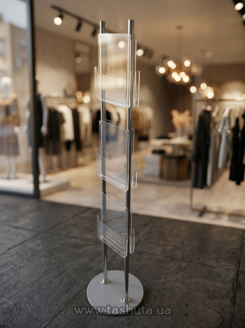 Двухсторонняя стойка для брошюр на 6 карманов А4