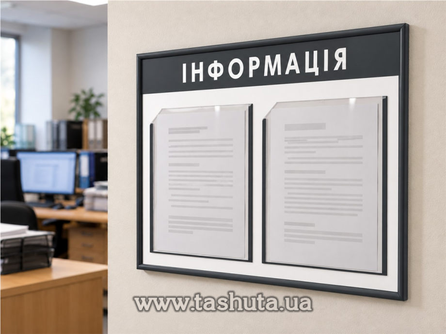 Стенд з кишеньками (2 кишені А4 формату), 500х410