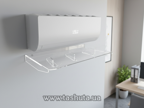 Экран-дефлектор для кондиционера  шириной 800мм  из акрила с регулировкой воздушных потоков