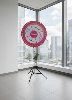 Wheel of Fortune with Logo and Folding Stand, Wheel Diameter 700mm