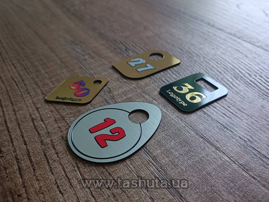 Plastic Key Tag 40x55mm, Double-Sided