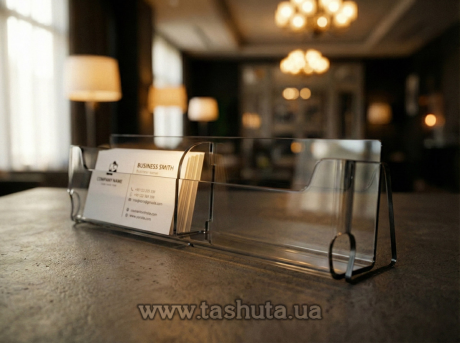 Подставка для визиток 90х50мм, 2 ячейки