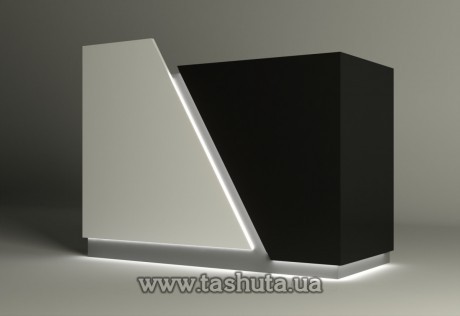 Lada recepcyjna, lada kasowa podświetlana, 145x110x62 cm