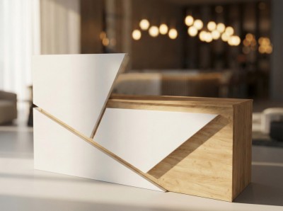 "Prism" Office Reception Desk, 180x120x62cm