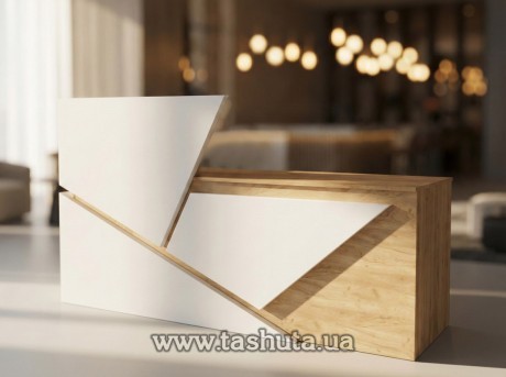 Biurowa lada recepcyjna „Pryzmat”, 250x120x62 cm