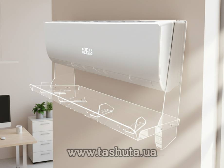 Clear Adjustable Air Conditioner Deflector, No Wall Drilling, 700mm Wide