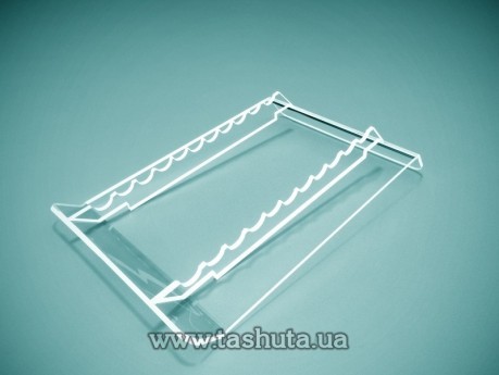 Przezroczysta podstawka na długopisy na 11 szt., 150x20x220 mm