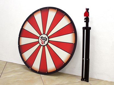 Wheel of Fortune with Logo and Folding Stand, Wheel Diameter 700mm