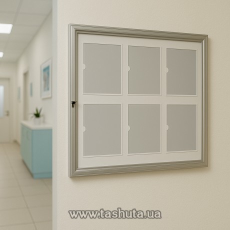 Gablota naścienna z drzwiczkami i zamkiem, 700x1000 mm