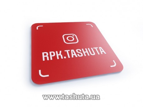 Wizytówka na Instagram naścienna z PCV 300x300mm