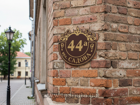 Табличка для будинку з адресою 500х490 мм