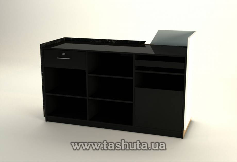 Illuminated Front Desk, Checkout Counter, 145x110x62cm