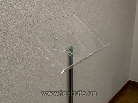 Стійка на хромованій нозі для буклетів А4 формату