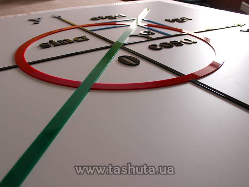 Flat Letters in 3mm Coloured Acrylic, H=600mm