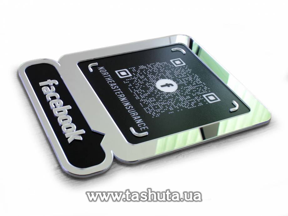 Facebook QR Code Sign 250x315mm