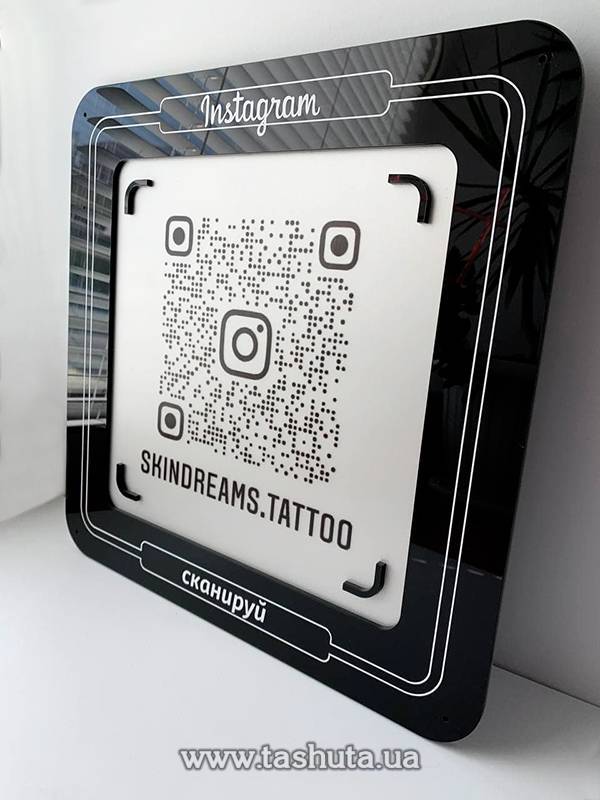 Instagram Business Card Sign 300x300mm