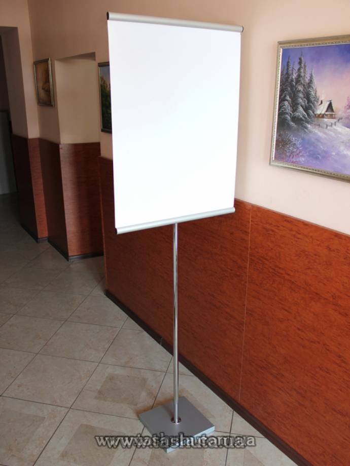 Single-Sided Information Stand with Poster Clamps 600x1600 (2A1)