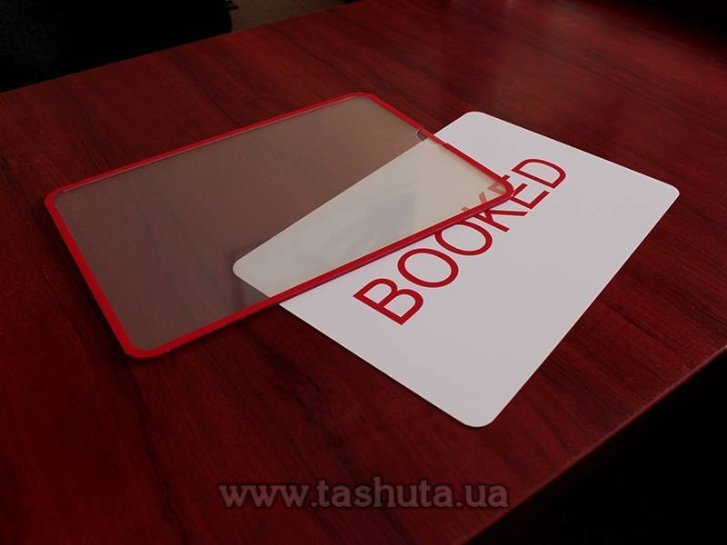 Clear "OPEN-CLOSED" Sign with Insert, 300x150mm