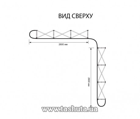 Угловой Pop-Up стенд 3x3(2,3x2,9м) + 3х3 (2,3x2,9м)