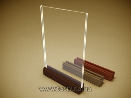 Menu holder na drewnianej podstawie, format A3 (297x420)