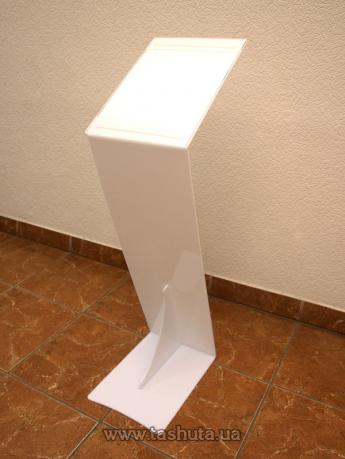 Акриловая напольная стойка для А4 формата, Н=800 мм, белая