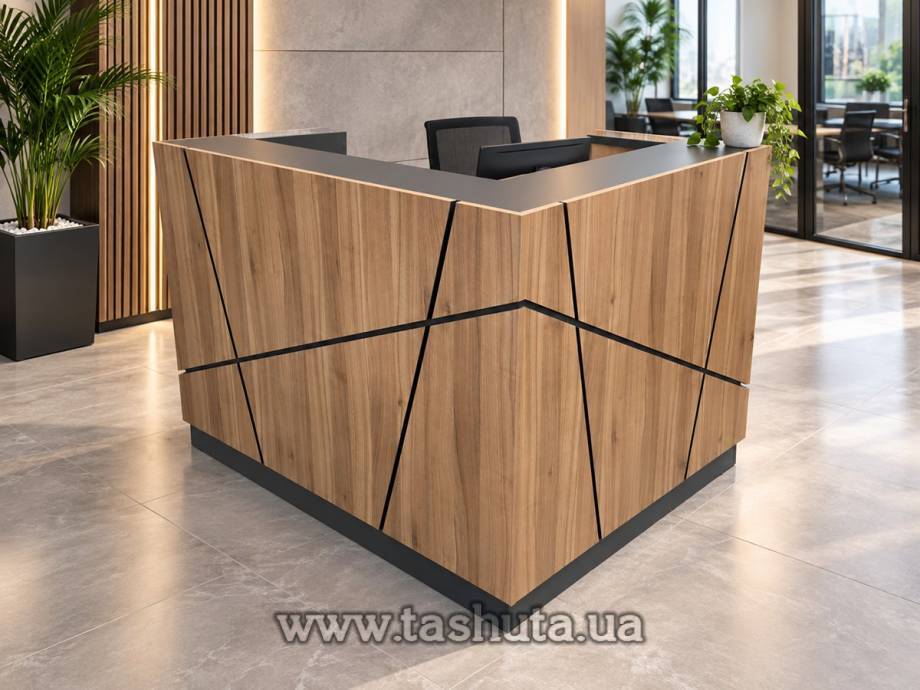 "Modern" Corner Reception Desk, 200x110x150cm
