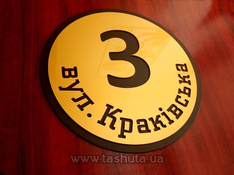 Round Outdoor Sign Plate, 250x250mm