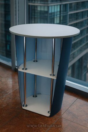 Стійка ресепшн з друком  700х700 мм